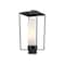Z-Lite Sheridan 1 Light Outdoor Post Mount Fixture, Black & White Opal 595PHBS-BK - alternate 5
